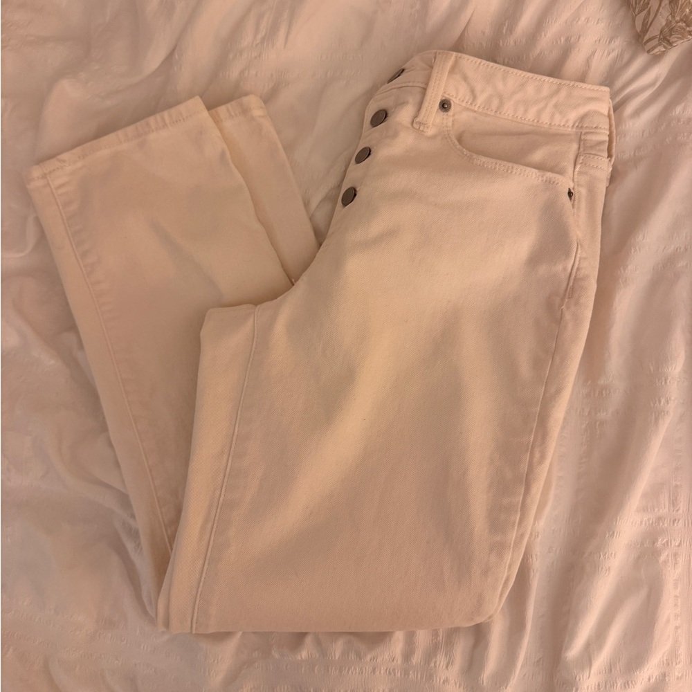 Universal Thread Cropped Button Fly White/Ivory J… - image 2